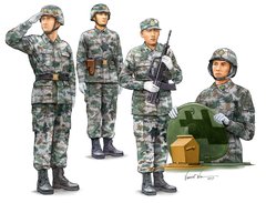 Сборная модель 1/35 фигуры китайский экипаж танка PLA Trumpeter 00431