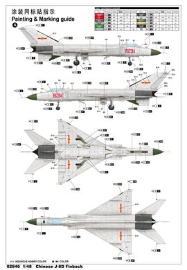 Сборная модель 1/48 китайский истребитель J-8D "Finback" Trumpeter 02846