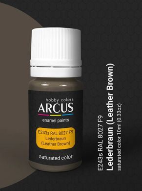 Enamel paint RAL 8027 F9 Lederbraun Arcus 243