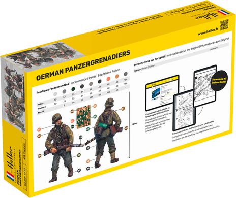 Сборная модель 1/72 фигуры панцергренадеры Германии Panzergrenadiers Allemands WWII Heller 49606
