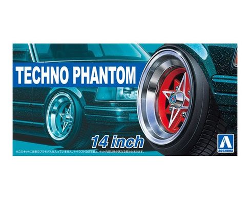 Комплект коліс Techno Phantom 14 Inch The Tuned Parts Aoshima 00324 1/24, Немає в наявності