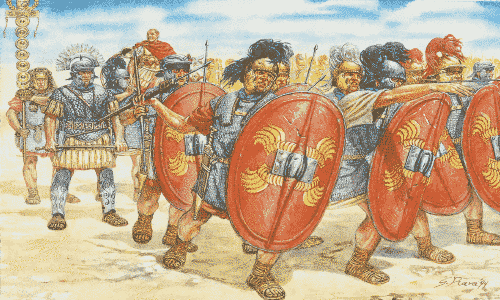 Сборная модель 1/72 фигуры римской пехоты I в. до н.э. Italeri 6021