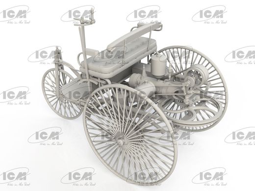 Сборная модель 1/24 Автомобиль Бенца 1886 (Легкая Версия = пластиковые спицы) ICM 24042