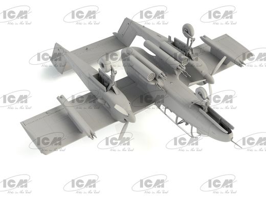 Assembled models 1/48 USAF airfield in Vietnam (Cessna O-2A, OV-10A Bronco, US pilots and equipment (War