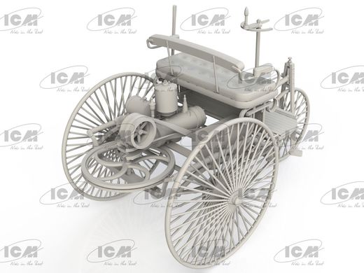 Сборная модель 1/24 Автомобиль Бенца 1886 (Легкая Версия = пластиковые спицы) ICM 24042