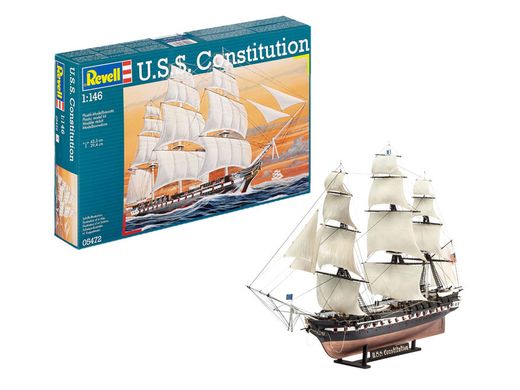Модель корабля U.S.S. Constitution Revell 05472 1:146