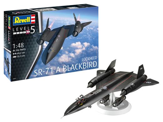 Сборная модель 1/48 самолет Lockheed SR-71 A Blackbird Revell 04967 1:48