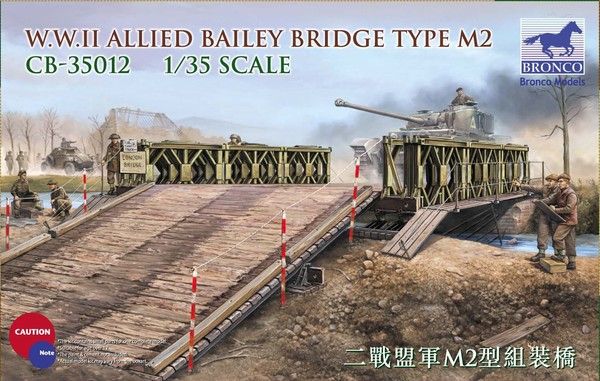 Сборная модель 1/35 Мост Бейли союзников времен Второй мировой войны, тип М2 Bronco CB35012