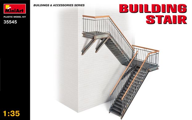 Prefab model 1/35 stairs Building stairs MiniArt 35545