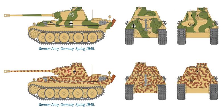 Збірні моделі 1/72 танки Pz.Kfpw. V Panther Ausf. G Italeri 7504