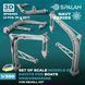Scale model 1:350 davits Kriegsmarine (4 pcs.) for Revell kit SPALAH 02453