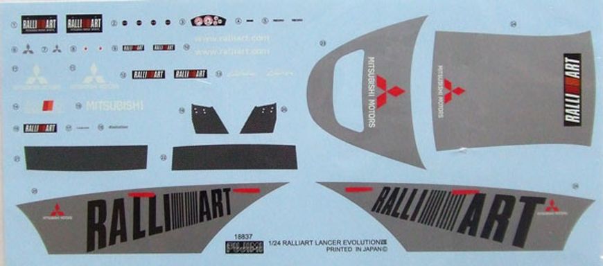 Збірна модель 1/24 автомобіль Ralliart Lancer Evolution VIII Fujimi 03817