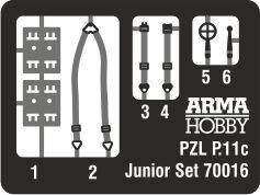 Сборная модель 1/72 PZL P.11c Junior Set Arma Hobby 70016