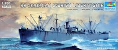 Prefab model 1/700 merchant ship SS Jeremiah O'Brien Liberty Ship Trumpeter 05755