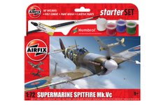 Prefab model 1/72 aircraft Supermarine Spitfire Mk.Vc Starter kit Airfix A55001