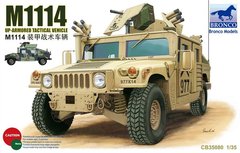 Assembled model 1/35 armored car American M1114 Up-Armored Tactical Vehicle Bronco CB35080