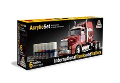 Набір акрилових фарб міжнародні вантажівки і причепи 6 шт Italeri 435AP