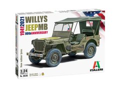 Збірна модель 1/24 автомобіль Willys Jeep MB 80th Anniversary 1941-2021 Italeri 3635