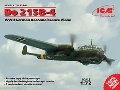 Сборная модель 1/72 самолет Do 215B-4, Немецкий самолет-разведчик 2 Мировой Войны ICM 72305