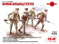 Фігури 1/35 Британська піхота (1914 р.), (4 фігури) ICM 35684