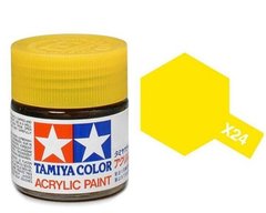 Акриловый лак X24 прозрачный желтый (Clear Yellow) 10мл Tamiya 81524