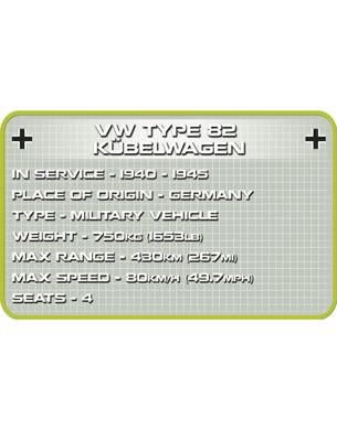 Обучающий конструктор VW Kubelwagen Type 82 СOBI 2402