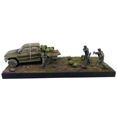 Ready-made diorama 1/35 Army pickup truck with mortar calculation 1102074