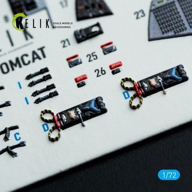 3D наклейки 1:72 для F-14B Tomcat (HobbyBoss) Kelik K72218