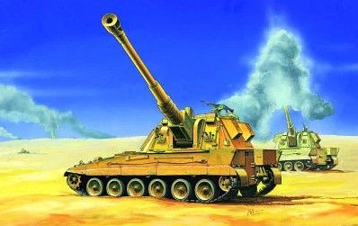 Сборная модель 1/72 самоходная артиллерийская система British AS-90 SPG Trumpeter 07221