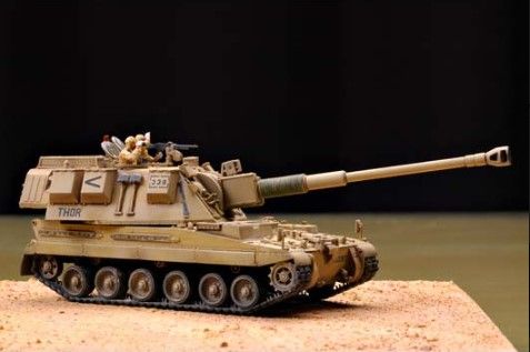 Сборная модель 1/72 самоходная артиллерийская система British AS-90 SPG Trumpeter 07221