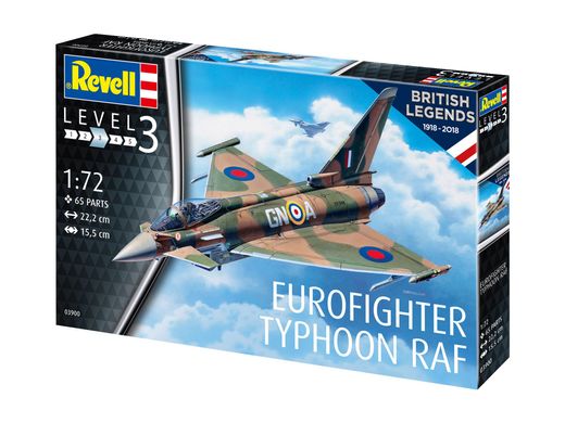 Сборная модель истребителя 1/72 British Legends 1918 - 2018 Eurofighter Typhoon RAF Revell 03900