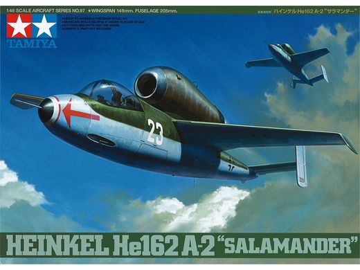 Сборная модель 1/48 самолет Heinkel He162 A-2 "Salamander" Tamiya 61097