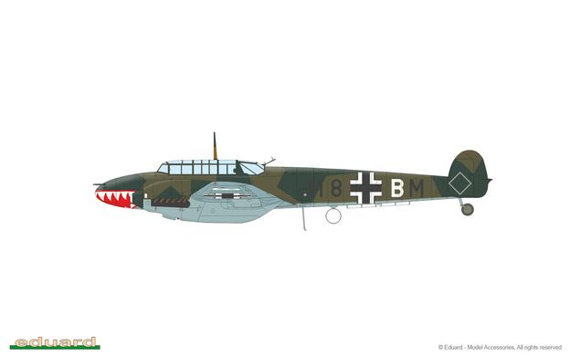 Prefab model 1/48 plane Messerschmitt Bf 110C Profipack Eduard 8209