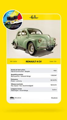 Prefab model 1/24 car Renault 4 CV - Starter kit Heller 56762