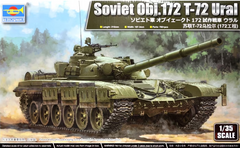 Assembled model 1/35 tank soviet Obj.172 T-72 Ural Trumpeter 09601