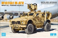Assembled model 1/48 armored vehicle M1240A1 M-ATV with external interior Rye Field Model 4801