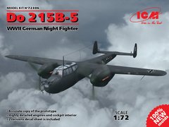 Сборная модель 1/72 самолет Do 215B-5, Немецкий ночной истребитель 2 Мировой Войны ICM 72306