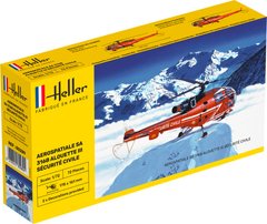 Сборная модель 1/72 вертолета Alouette III Securite Cvilie Heller 80289