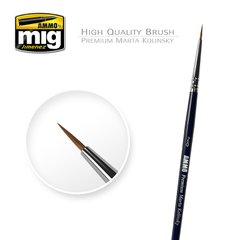 Brush 2/0 Premium Marta Kolinsky Round Brush Ammo Mig 8601