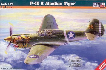 Збірна модель 1/72 американський одномоторний винищувач-штурмовик P-40 E 'Aleutian Tiger' MisterCraf