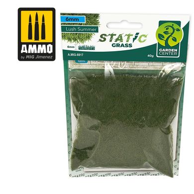 Статична трава для діорам (Пишне літо) 6мм Static Grass - Lush Summer – 6mm Ammo Mig 8817