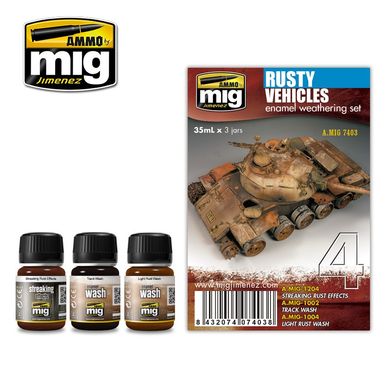 Набір для везерінгу Іржавий транспорт Rusty Vehicles Set Ammo Mig 7403