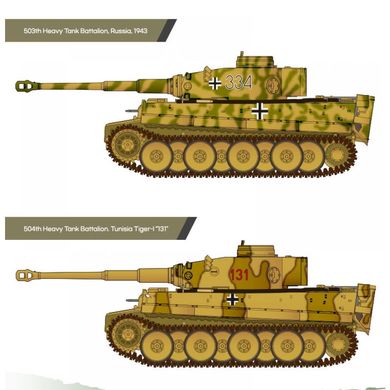 Збірна модель 1/72 танк German Tiger-I Ver. Early Academy 13422