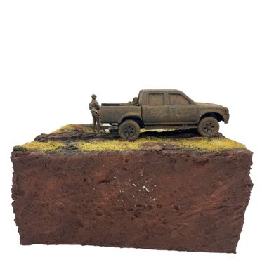 Ready-made diorama 1/35 Army pickup truck with mortar calculation 1102075