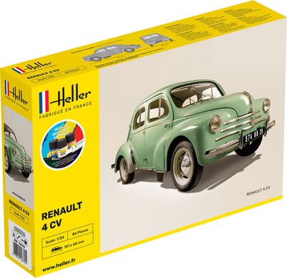 Prefab model 1/24 car Renault 4 CV - Starter kit Heller 56762