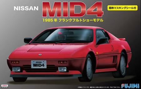 Збірна модель 1/24 автомобіль Nissan MID4 1985 with Window Frame Masking Seal Fujimi 03903