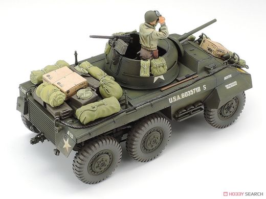 Сборная модель Бронетраспортёр US M8 Light Armored Car "Greyhound" Combat Patrol Set Tamiya 25196