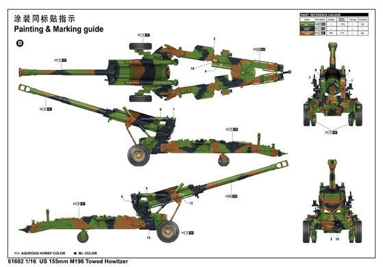 Сборная модель 1:16 гаубица US M198 155mm Towed Howitzer I Love Kit 61602