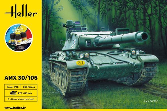 Стартовий набір 1:35 танк AMX 30/105 Heller 57137