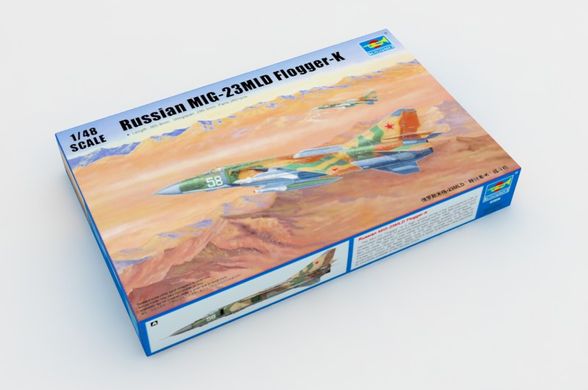 Сборная модель 1/48 истребитель МиГ-23 МЛД Флоггер-К Trumpeter 02856